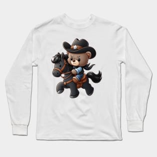 Cute Cowboy Bear Kawaii Long Sleeve T-Shirt